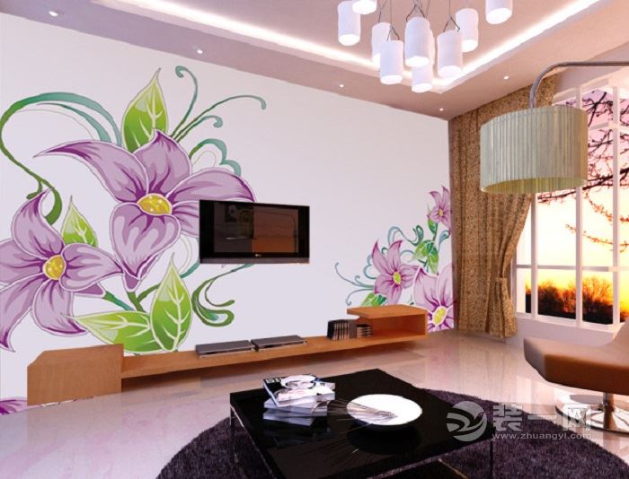 手绘电视背景墙你喜欢吗 手绘电视背景墙效果图欣赏